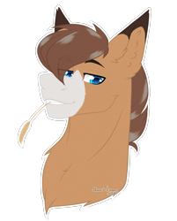 Size: 3212x4000 | Tagged: safe, artist:mustarddreams, imported from derpibooru, oc, oc:barnstorme, pegasus, pony, blaze (coat marking), bust, coat markings, facial markings, food, pegasus oc, pony oc, portrait, smiling, wheat, wings