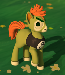 Size: 973x1131 | Tagged: safe, artist:mosssong, imported from derpibooru, earth pony, pony, 3d, animal crossing, buck, buck (animal crossing), crossover, male, open pony, raised hoof, second life, sleeveless, solo, stallion, thick eyebrows