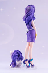 Size: 667x1000 | Tagged: safe, imported from derpibooru, kotobukiya, rarity, human, pony, unicorn, female, horn, human ponidox, humanized, kotobukiya rarity, rear view, self paradox, self ponidox