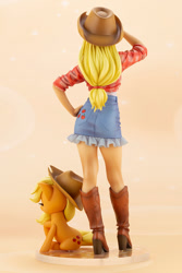 Size: 667x1000 | Tagged: safe, imported from derpibooru, kotobukiya, applejack, earth pony, human, pony, female, human ponidox, humanized, kotobukiya applejack, rear view, self paradox, self ponidox