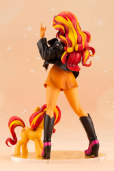 Size: 667x1000 | Tagged: safe, imported from derpibooru, kotobukiya, sunset shimmer, human, pony, unicorn, female, horn, human ponidox, humanized, kotobukiya sunset shimmer, rear view, self paradox, self ponidox