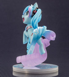 Size: 900x1000 | Tagged: safe, imported from derpibooru, kotobukiya, pony, anime, female, hatsune miku, kotobukiya hatsune miku pony, music notes, open mouth, open smile, ponified, smiling, solo, vocaloid