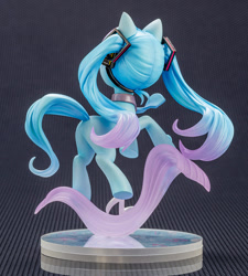 Size: 900x1000 | Tagged: safe, imported from derpibooru, kotobukiya, pony, anime, female, hatsune miku, kotobukiya hatsune miku pony, music notes, ponified, rear view, solo, vocaloid