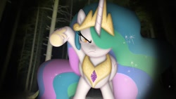 Size: 686x386 | Tagged: safe, artist:stormxf3, imported from derpibooru, princess celestia, alicorn, pony, angry, irl, looking at you, photo, ponies in real life, simple background, slit pupils, solo, transparent background