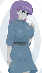 Size: 1956x3400 | Tagged: safe, artist:batipin, imported from derpibooru, maud pie, human, equestria girls, breasts, busty maud pie, looking at you, solo