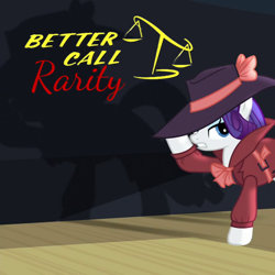 Size: 720x720 | Tagged: safe, artist:trrrebleee, artist:trrriple0dds, edit, edited screencap, imported from derpibooru, screencap, rarity, unicorn, rarity investigates, better call saul, breaking bad, cropped, horn, meme, saul goodman, solo