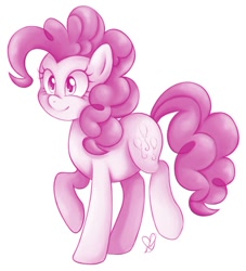 Size: 916x1011 | Tagged: safe, artist:czscribbles, imported from derpibooru, part of a set, pinkie pie, earth pony, pony, female, mare, monochrome, raised hoof, simple background, smiling, solo, white background