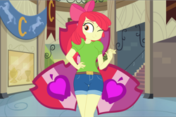 Size: 5866x3905 | Tagged: safe, artist:gmaplay, imported from derpibooru, apple bloom, human, equestria girls, canterlot high, cutie mark, female, older, older apple bloom, solo