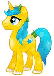 Size: 2205x3109 | Tagged: safe, artist:cloudy glow, imported from derpibooru, comet tail, crystal pony, pony, unicorn, cloven hooves, crystal unicorn, headwear, horn, laurel wreath, male, simple background, solo, stallion, tail, tail band, transparent background