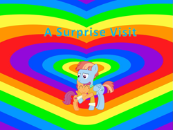 Size: 959x720 | Tagged: artist needed, safe, anonymous artist, artist:roman-santos, imported from derpibooru, scootaloo, windy whistles, pegasus, pony, fanfic:a surprise visit, ^^, clothes, cute, daaaaaaaaaaaw, duo, eyes closed, fanfic art, female, filly, foal, heart, heart background, hug, jacket, mare, mother and child, mother and daughter, poster, rainbow background, rainbow heart background, scootadoption, scootalove, smiling, story in the source, story included, sweet dreams fuel, wholesome, windybetes