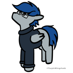 Size: 3000x3000 | Tagged: safe, artist:purple wingshade, imported from derpibooru, oc, oc only, oc:blue thunder, pegasus, pony, simple background, solo, transparent background