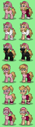 Size: 376x1360 | Tagged: safe, imported from derpibooru, earth pony, pony, pony town, ballet, blank flank, cute, despicable me, edith gru, green background, ninja, simple background, solo, unofficial