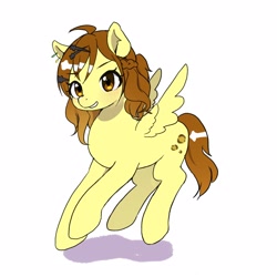 Size: 1600x1600 | Tagged: safe, artist:ayahana, imported from derpibooru, pegasus, pony, anime, crossover, female, jungle pocket, ponified, simple background, solo, uma musume pretty derby, white background