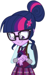 Size: 1507x2520 | Tagged: safe, edit, edited screencap, editor:homersimpson1983, imported from derpibooru, screencap, sci-twi, twilight sparkle, human, equestria girls, background removed, clothes, crystal prep academy uniform, not a vector, school tie, school uniform, schoolgirl, simple background, solo, transparent background, uniform