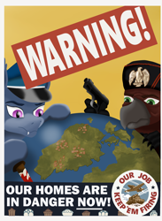 Size: 2816x3840 | Tagged: safe, artist:potatoes, imported from derpibooru, oc, oc:giulio beakolini, bat pony, griffon, equestria at war mod, poster, poster parody, propaganda, propaganda parody, propaganda poster