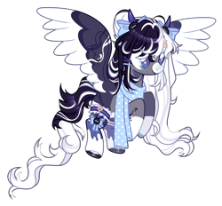 Size: 3471x3223 | Tagged: safe, artist:lavender-bases, imported from derpibooru, oc, oc:oreo cream, pegasus, pony, clothes, female, mare, scarf, simple background, socks, solo, transparent background, two toned mane