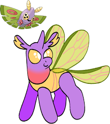 Size: 857x971 | Tagged: safe, artist:msponies, imported from derpibooru, changeling, dustox, changelingified, pokémon, simple background, solo, species swap, transparent background