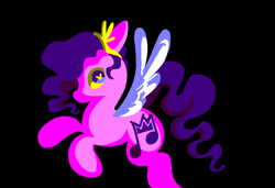 Size: 1280x875 | Tagged: safe, artist:msponies, imported from derpibooru, pipp petals, pegasus, pony, black background, g5, heart, heart eyes, simple background, solo, wingding eyes