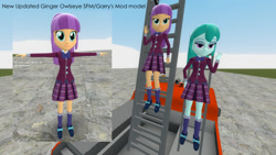 Size: 1920x1080 | Tagged: safe, artist:humberto2003, imported from derpibooru, cold forecast, ginger owlseye, equestria girls, 3d, background human, clothes, crystal prep academy uniform, download at source, downloadable, downloadable content, gmod, my little pony equestria girls: friendship games, school uniform, source filmmaker