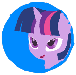 Size: 1725x1707 | Tagged: safe, artist:bordbrain, imported from derpibooru, twilight sparkle, pony, unicorn, female, horn, mare, open mouth, solo