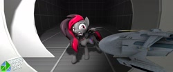 Size: 2000x838 | Tagged: safe, artist:aloperubysfm, oc, oc only, pony, 3d, female, mare, source filmmaker, spaceship