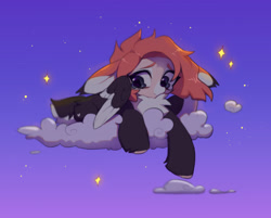 Size: 2480x1995 | Tagged: safe, artist:vensual99, imported from derpibooru, oc, oc only, pegasus, pony, cloud, fetlock tuft, lying down, on a cloud, prone, solo