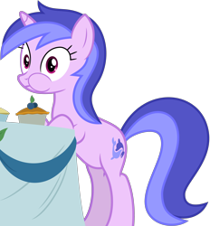 Size: 4258x4587 | Tagged: safe, artist:firlin123, sea swirl, seafoam, pony, unicorn, secrets and pies, background pony, eating, female, food, mare, pie, simple background, solo, table, transparent background, vector