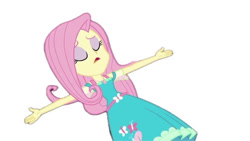 Size: 736x414 | Tagged: safe, artist:nicohamm2020, imported from derpibooru, fluttershy, equestria girls, equestria girls series, outtakes (episode), my little pony equestria girls: better together, solo