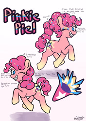 Size: 2000x2817 | Tagged: safe, artist:doggoisadummy, imported from derpibooru, pinkie pie, earth pony, pony, alternate design, female, mare, solo