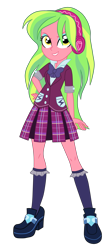 Size: 1900x4475 | Tagged: safe, artist:gmaplay, imported from derpibooru, lemon zest, equestria girls, clothes, crystal prep academy, crystal prep academy uniform, crystal prep shadowbolts, my little pony equestria girls: friendship games, necktie, school tie, school uniform, schoolgirl, simple background, singing, solo, transparent background