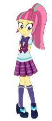 Size: 1900x4384 | Tagged: safe, artist:gmaplay, imported from derpibooru, sour sweet, equestria girls, clothes, crystal prep academy, crystal prep academy uniform, crystal prep shadowbolts, my little pony equestria girls: friendship games, necktie, school tie, school uniform, schoolgirl, simple background, singing, solo, transparent background