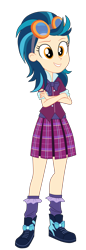 Size: 1900x5537 | Tagged: safe, artist:gmaplay, imported from derpibooru, indigo zap, equestria girls, clothes, crystal prep academy, crystal prep academy uniform, crystal prep shadowbolts, my little pony equestria girls: friendship games, necktie, school tie, school uniform, schoolgirl, simple background, singing, solo, transparent background