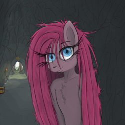 Size: 4800x4800 | Tagged: safe, artist:fascismnotincluded, imported from derpibooru, pinkie pie, pony, absurd resolution, cave, pinkamena diane pie, solo