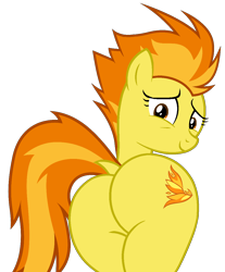 Size: 1008x1217 | Tagged: safe, artist:shieldwingarmorofgod, imported from derpibooru, spitfire, pegasus, butt, simple background, transparent background, vector