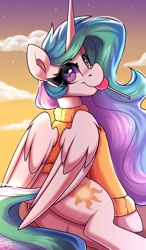 Size: 1750x3000 | Tagged: safe, artist:shadowreindeer, imported from derpibooru, princess celestia, alicorn, clothes, solo, sweater