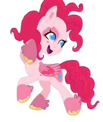 Size: 563x666 | Tagged: safe, artist:oljapisanik, imported from derpibooru, pinkie pie, pegasus, my little pony: pony life, female, g5 concept leaks, mare, pegasus pinkie pie, pinkie pie (g5 concept leak), race swap, solo