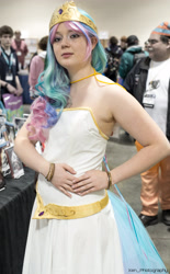 Size: 3038x4895 | Tagged: safe, artist:xen photography, imported from derpibooru, princess celestia, human, anime boston, anime boston 2014, bare shoulders, clothes, cosplay, costume, high res, irl, irl human, photo