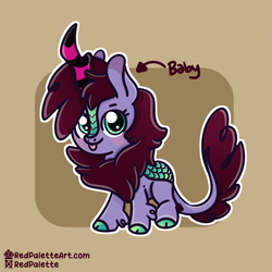 Size: 2500x2500 | Tagged: safe, artist:redpalette, imported from derpibooru, oc, oc:kiris, kirin, :p, arrow, cute, hooves, horn, kirin oc, looking at you, solo, tongue out