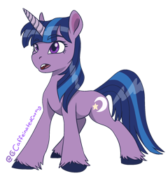 Size: 640x666 | Tagged: safe, artist:caffeinatedcarny, imported from derpibooru, twilight twinkle, pony, unicorn, female, g3, horn, mare, open mouth, simple background, transparent background, unshorn fetlocks