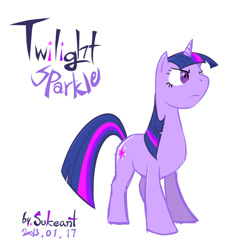 Size: 706x758 | Tagged: safe, artist:siemensohm, imported from derpibooru, twilight sparkle, pony, unicorn, horn, simple background, solo, unicorn twilight, white background