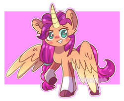 Size: 989x808 | Tagged: safe, artist:riyalumpia, imported from derpibooru, sunny starscout, alicorn, pony, g5, solo