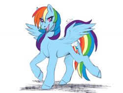 Size: 1032x774 | Tagged: safe, artist:shessy-lai, imported from derpibooru, rainbow dash, pegasus, pony, simple background, solo, white background