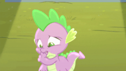 Size: 400x225 | Tagged: safe, imported from derpibooru, screencap, spike, dragon, equestria games (episode), season 4, animated, frown, gif, male, opera, solo, spotlight, talking