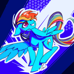 Size: 1080x1080 | Tagged: safe, artist:erye037249, imported from derpibooru, rainbow dash, pegasus, pony, female, mare, solo