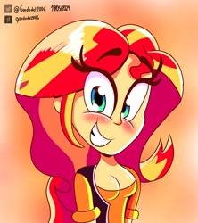 Size: 2510x2831 | Tagged: safe, artist:gordodel2006, imported from derpibooru, sunset shimmer, human, equestria girls, blushing, female, high res, solo