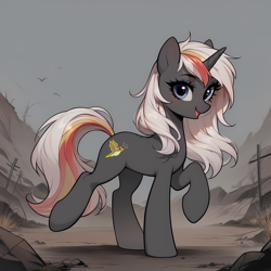 Size: 4096x4096 | Tagged: safe, imported from derpibooru, oc, oc only, oc:velvet remedy, pony, unicorn, fallout equestria, ai content, ai generated, female, mare, solo