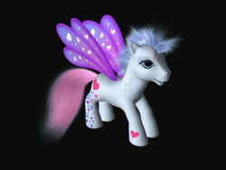 Size: 640x480 | Tagged: safe, artist:exflyer, imported from derpibooru, heart bright, flutter pony, 3d, 3d model, female, g3, mare, simple background, solo