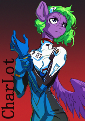 Size: 1748x2480 | Tagged: safe, artist:charlot, imported from derpibooru, oc, oc only, oc:charlot, anthro, pegasus, pony, anime, anthro oc, clothes, costume, crossover, glasses, neon genesis evangelion, parody, pegasus oc, ponysona, shinji ikari, simple background, sketch, solo, wings