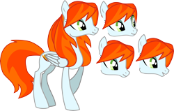 Size: 6189x3942 | Tagged: safe, artist:anonymous, imported from derpibooru, oc, oc only, oc:ginger peach, pegasus, pony, absurd resolution, concave belly, female, mare, show accurate, simple background, solo, thin, transparent background, vector