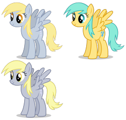 Size: 2100x2000 | Tagged: safe, imported from derpibooru, derpy hooves, sunshower raindrops, pegasus, pony, background pony, ember's worst nightmare, female, flash asset, high res, mare, simple background, transparent background